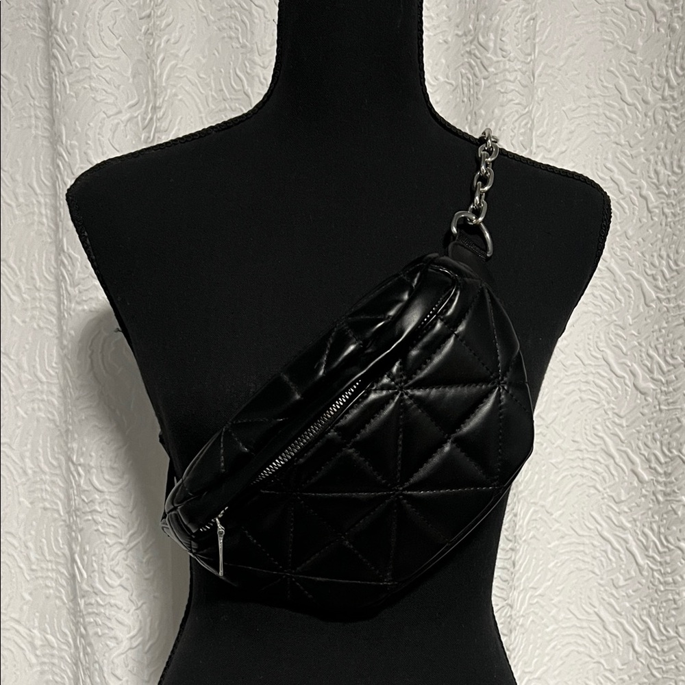 Black Quilted Crossbody Bag